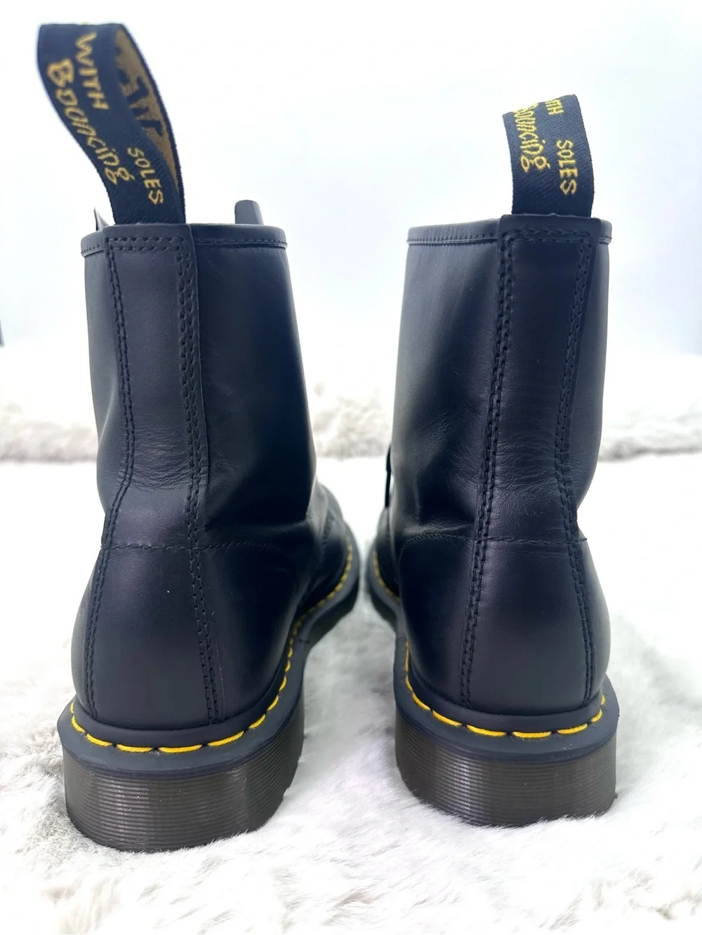 Dr. Martens 1460 Smooth Leather Lace-Up Combat‎ Boots Black Men’s Size 9